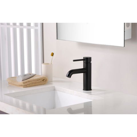 L-AZ107MB - ANZZI Valle Single Hole Single Handle Bathroom Faucet in Matte Black