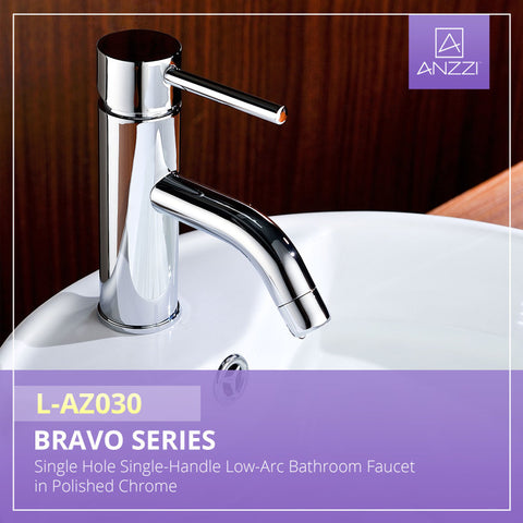 ANZZI Bravo Series Single Hole Single-Handle Low-Arc Bathroom Faucet