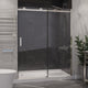 SD-FRLS05702BNR - ANZZI 60 in. x 76 in. Frameless Sliding Shower Door with Handle in Brushed Nickel