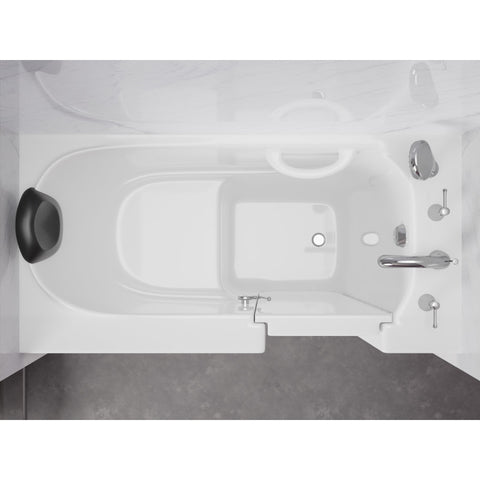 AMZ2653RWS-CP - ANZZI 53 - 60 in. x 26 in. Right Drain Soaking Walk-in Tub in White