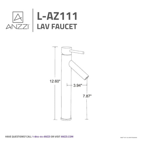 ANZZI Valle Single Hole Single Handle Bathroom Faucet