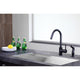 KF-AZ222ORB - ANZZI Farnese Single-Handle Standard Kitchen Faucet with Side Sprayer in Oil Rubbed Bronze