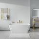Vault Series 59 in. x 30 in. Flat Bottom Acrylic Freestanding Soaking Bathtub with Center Drain and Faucet