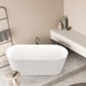 FT-AZ650-59 - ANZZI Bailey 59 in. Acrylic and Solid Surface Glossy Flatbottom Bathtub in White