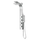 SP-AZ8106 - ANZZI Silent 40 in. Full Body Shower Panel with Heavy Rain Shower and Spray Wand in Brushed Steel