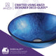 ANZZI Crow Series Vessel Sink in Lustrous Blue