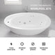 ANZZI Leni 5.9 ft. Jetted Whirlpool Tub with Reversible Drain in White