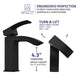 Revere Series Single Hole Single-Handle Low-Arc Bathroom Faucet in Matte Black