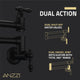 ANZZI Marca 360-Degree 24" Wall Mounted Pot Filler with Dual Swivel