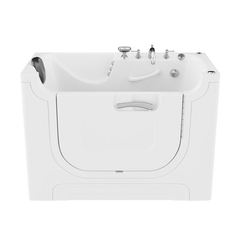 ANZZI 30 in. x 60 in. Right Drain Wheelchair Access Walk-In Whirlpool and Air Tub with Powered Fast Drain in White