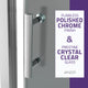 48 in. x 72 in. Framed Shower Door with TSUNAMI GUARD in Polished Chrome