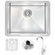 KAZ2318-035 - ANZZI VANGUARD Undermount Stainless Steel 23 in. Single Bowl Kitchen Sink and Faucet Set with Opus Faucet in Polished Chrome