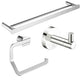 ANZZI 3-Piece Chrome Bathroom Accessories Set - Hand Towel Holder - Toilet Paper Holder - Towel Holder