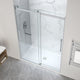 Stellar Series Sliding Frameless Shower Door  with Alcove Shower Base