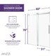 SD-FRLS05902CH - Stellar Series 60 in. x 76 in. Frameless Sliding Shower Door with Handle in Chrome