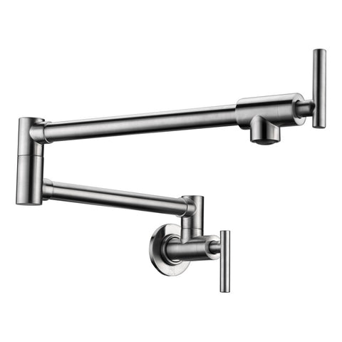 KF-AZ258BN - ANZZI Braccia Series 24" Wall Mounted Pot Filler in Brushed Nickel