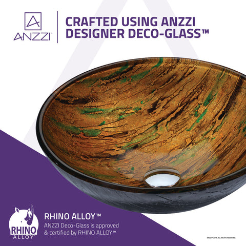 ANZZI Nile Series Vessel Sink in Shifting Earth