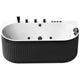 Stone Bell Flatbottom Freestanding Whirlpool and Air Bathtub with Center Drain and Faucet in Various Colors