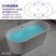 ANZZI Jericho Series 67" Air Jetted Freestanding Acrylic Bathtub in White