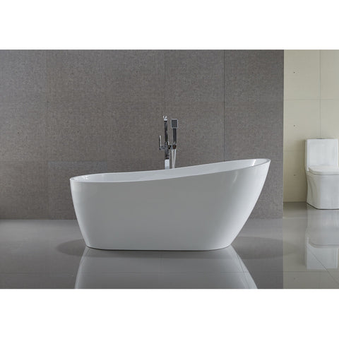 FT-AZ093-R - ANZZI 5.58 ft. Freestanding Bathtub in White