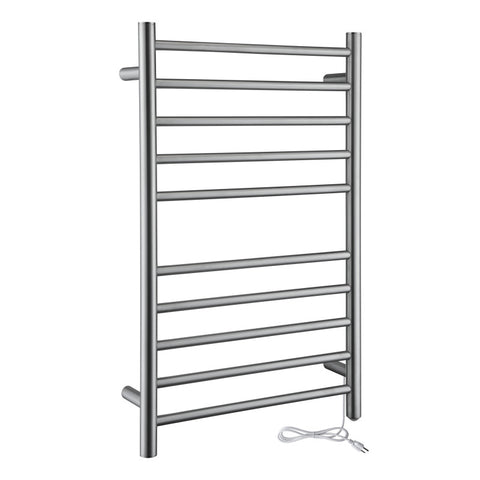 TW-AZ075BN - ANZZI Bali Series 10-Bar Stainless Steel Wall Mounted Towel Warmer in Brushed Nickel