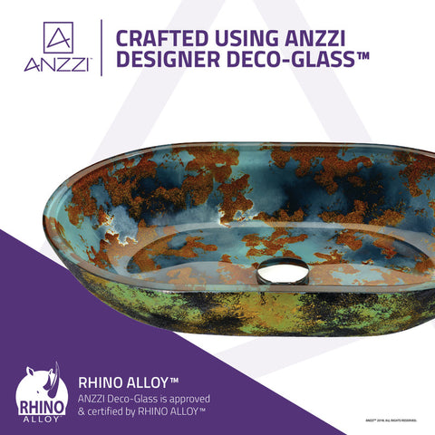 ANZZI Avao Series Vessel Sink in Panye Blue