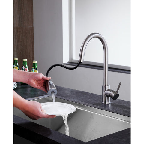 ANZZI Sire Single-Handle Pull-Out Sprayer Kitchen Faucet