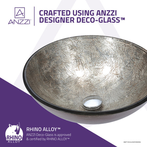 ANZZI Posh Series Deco-Glass Vessel Sink