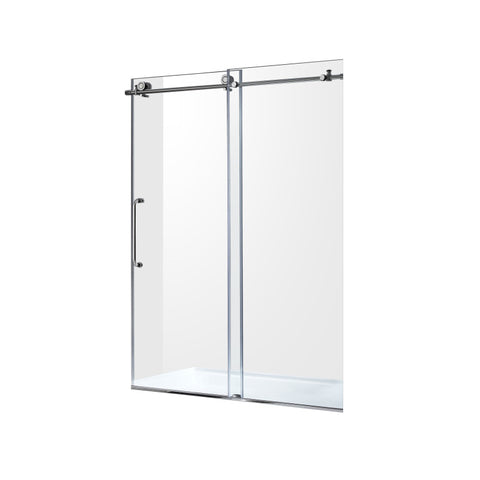 ANZZI Madam Series 60 in. by 76 in. Frameless Sliding Shower Door with Handle