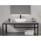 ANZZI Solstice Square Glass Vessel Bathroom Sink with White Finish