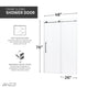 Madam Series 44 to 48 in. by 76 in. Frameless Sliding Shower Door in Gunmetal with Clear Tempered Glass and Tsunami Guard