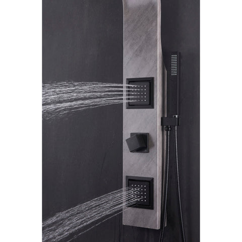 ANZZI Aura 2-Jetted Shower Panel with Heavy Rain Shower & Spray Wand