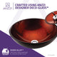 ANZZI Arc Series Vessel Sink in Layered Amber