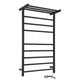 TW-AZ012MBK - ANZZI Eve 8-Bar Stainless Steel Wall Mounted Towel Warmer in Matte Black