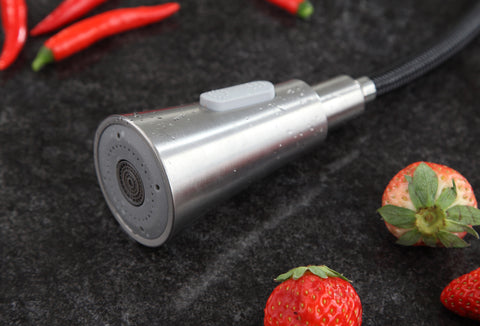 Carriage Series Single Handle Deck Mount Standard Kitchen Faucet in Brushed Nickel Finish with Ceramic Disk Included