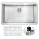 ANZZI VANGUARD Undermount 32 in. Single Bowl Kitchen Sink with Sails Faucet in Brushed Nickel