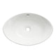 Verona Series 23 in. Ceramic Oval Vessel Bathroom Sink Basin in White