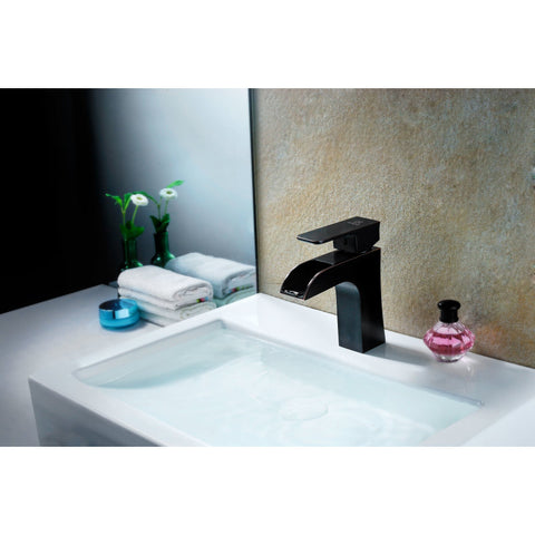 L-AZ019ORB - Forza Series Single Hole Single-Handle Low-Arc Bathroom Faucet in Oil Rubbed Bronze