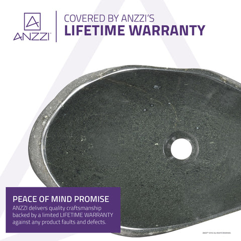 ANZZI Lovro Vessel Sink in Dark River Stone