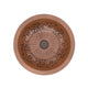 ANZZI Thessaly 17 in. Handmade Vessel Sink in Polished Antique Copper with Floral Design Interior