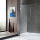 60 in. by 72 in. Frameless Hinged Alcove Shower Door in Polished Chrome with Handle