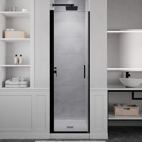 ANZZI Lancer 23 in. x 72 in. Semi-Frameless Shower Door with TSUNAMI GUARD