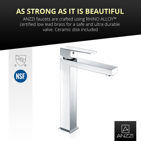 ANZZI Enti Series Single Hole Single-Handle Vessel Bathroom Faucet