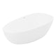 BS-S06-R - ANZZI Makot 5.6 ft. Man-Made Stone Center Drain Freestanding Bathtub in Matte White