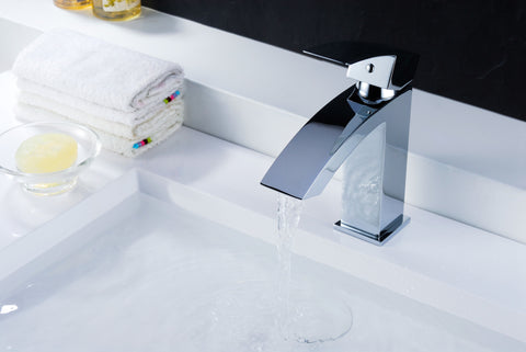 ANZZI Revere Series Single Hole Single-Handle Low-Arc Bathroom Faucet