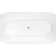 Bailey 65 in. Acrylic and Solid Surface Glossy Flatbottom Bathtub in White