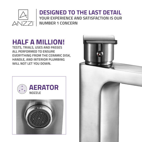 ANZZI Promenade Single Hole Single Handle Bathroom Faucet