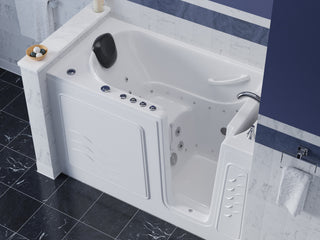 ANZZI 59 in. x 30 in. Right Drain Combination Jetted Bathtub in White with Rounded Toilet and Soft Close Lid