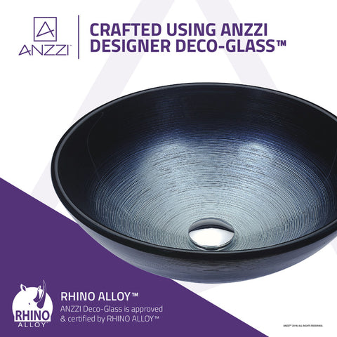 ANZZI Gardena Series Deco-Glass Vessel Sink