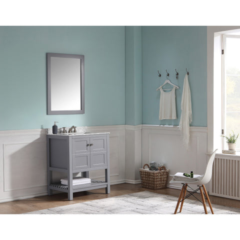 V-MGG013-30 - ANZZI Montaigne 30 in. W x 35 in. H Bathroom Bath Vanity Set in Rich Gray